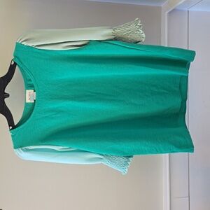 Bibi 3/4 sleeve green top